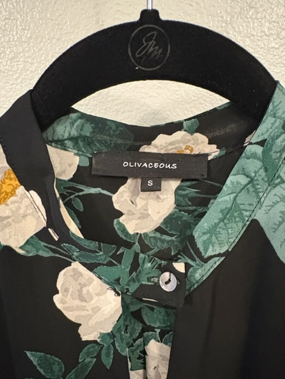 Olivaceous Black Floral Romper - Picture 2 of 8